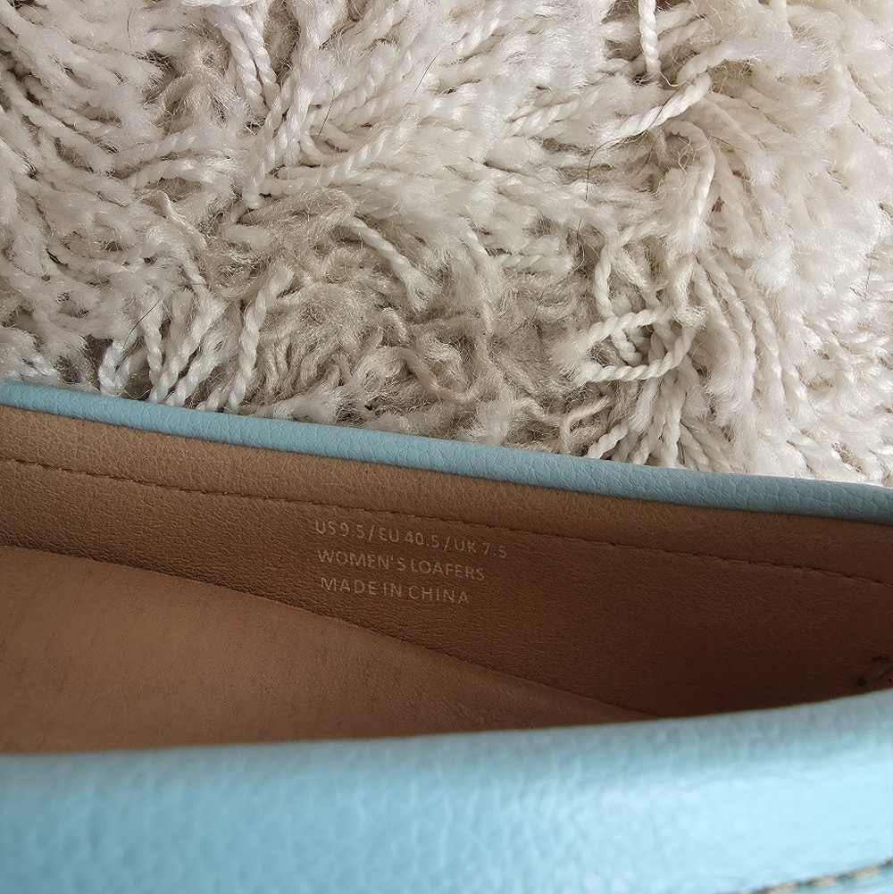 Artisure Light Blue Leather Penny Loafers Size 9.5 - Picture 7 of 7